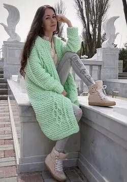 Пухлый кардиган Alize