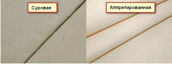 Отбеленный и не отбеленный материал