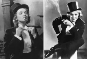 В женской моде денди стиль в одежде ссылается на английский мужской образ