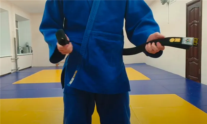 Вязание пояса дзюдоиста по схеме