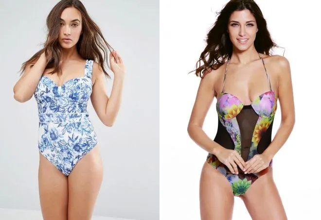 купальник для маленькой груди расцветки