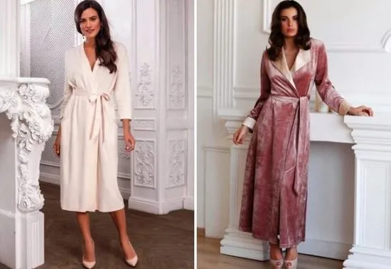 Платье халат с запахом фото