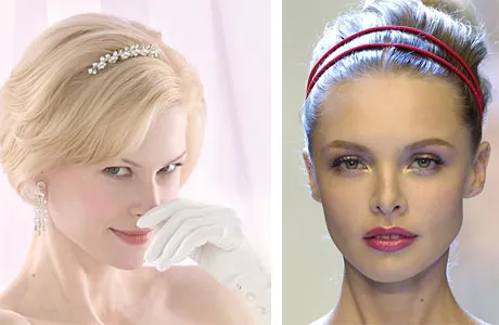 Прически с аксессуарами и ободками