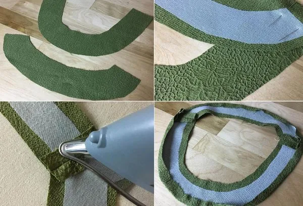 Раскрой ткани для выреза горловины