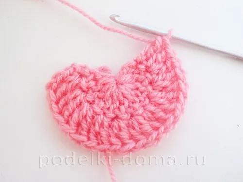 вязаная сумочка розовая 01